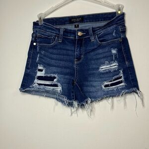 Judy Blue Distressed Blue Jean Shorts